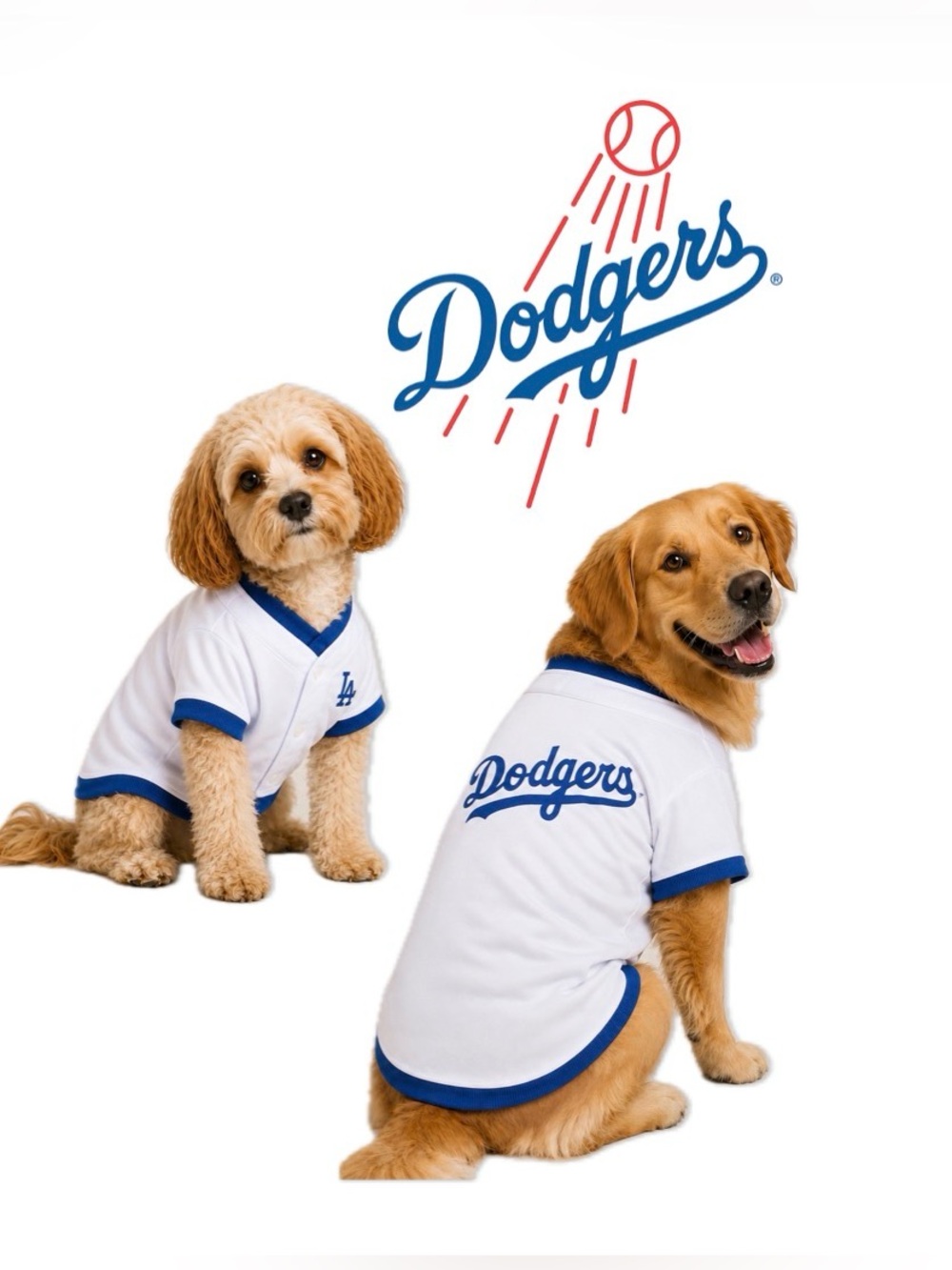 NWT [Sporty K9] Los Angeles Dodgers MLB Dog Jersey Officially Licensed Sz Large